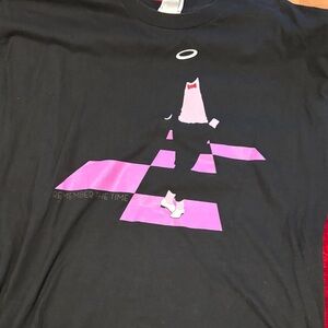 Black T-Shirt with Pink Graphic Micheal Jackson